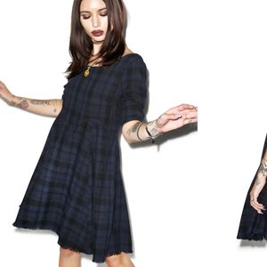 Somedays Lovin navy plaid dress